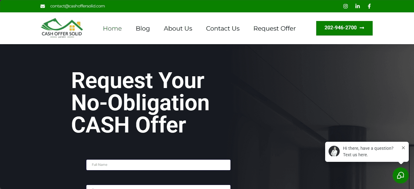 Cash Offer Solid Website